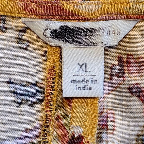 Cato 1946 Boho Maxi Dress XL Multicolor Paisley Yellow Red - Picture 7 of 15